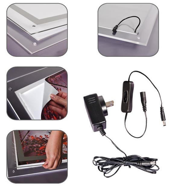 Table Crystal Lightbox Manufacturer LED Customized Crystal Display