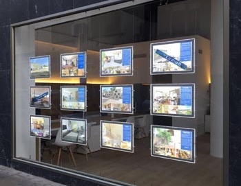Real Estate Agent LED Window Displays